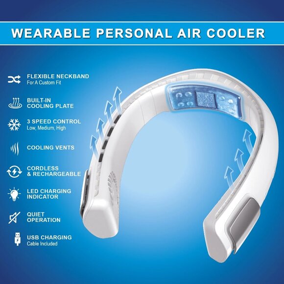Arctic Air Freedom Wearable Personal Air Cooler 3-Speed Lightweight Cordless New - Picture 3 of 3